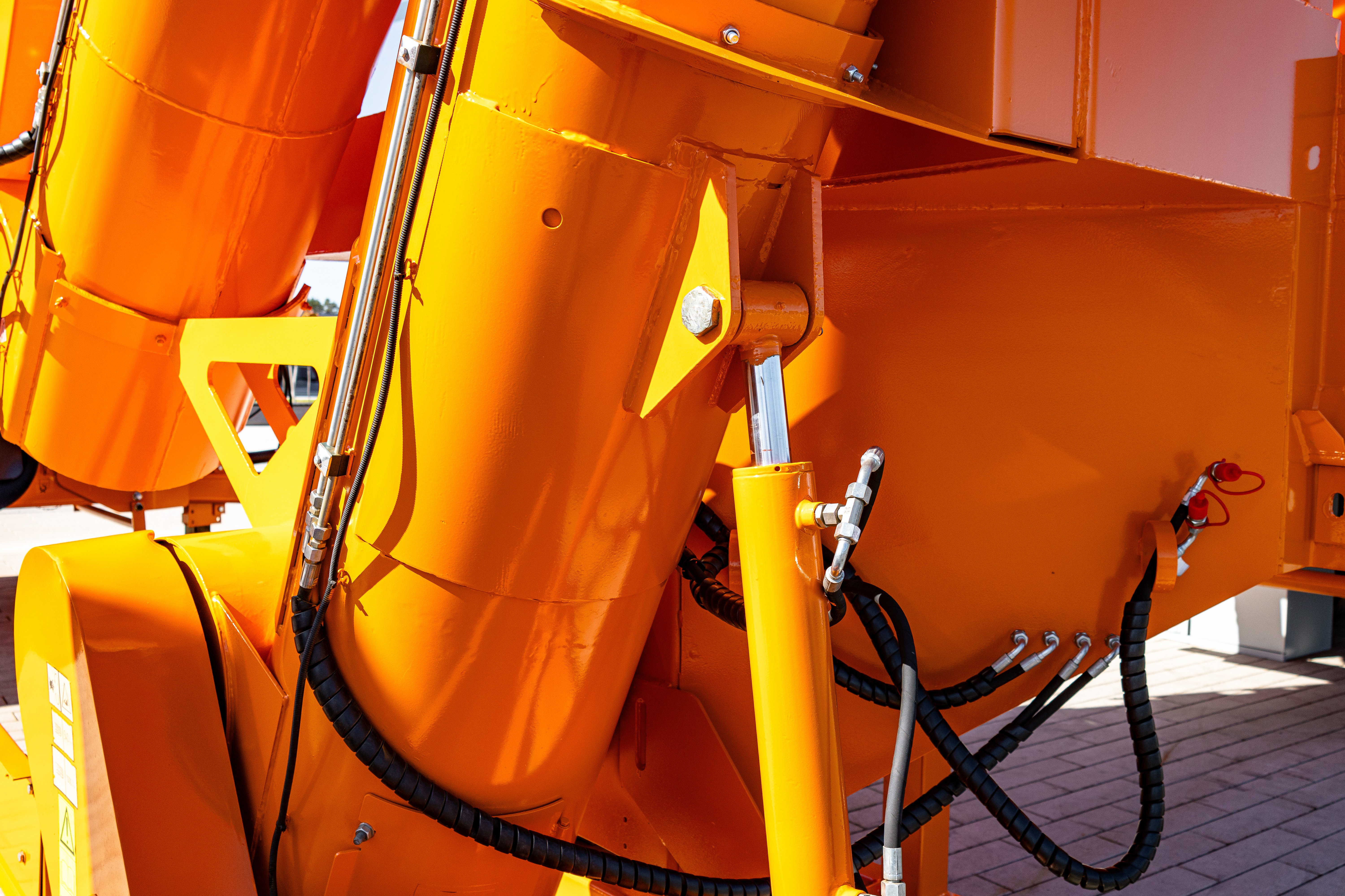Close up image of hydraulic machine