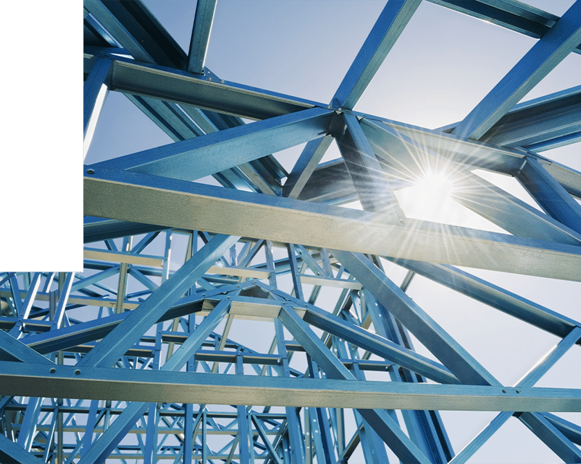 Blue steel structure